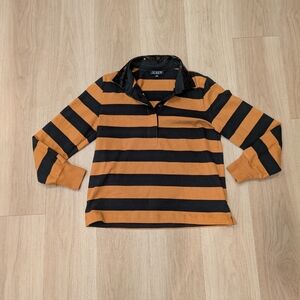 J Crew Long Sleeves Striped Rugby Shirt With Sequin Collar Size M
